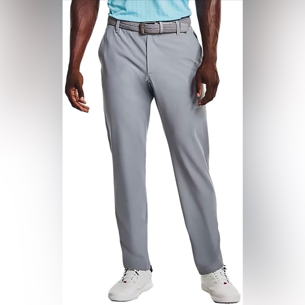 NWT- Under Armour Men's Drive Pants; Golfing Pants SIZE: 42W x 36L  COLOR: Gray